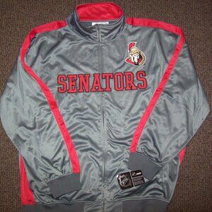 Ottawa SENATORS NHL Full Zip Track Jacket GRAY 2X-TALL, 3X